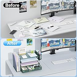 gianotter 4-Tier Desk Organizer with Drawers, File