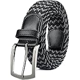 BOSTANTEN Stretch Belts for Men Braided Woven Belts Men 1 3/8", Gift for Golf Pants Casual Shorts Jeans