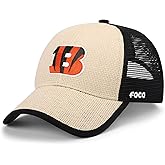 FOCO NFL Mens NFL Team Logo Straw Casual Trucker Cap Hat