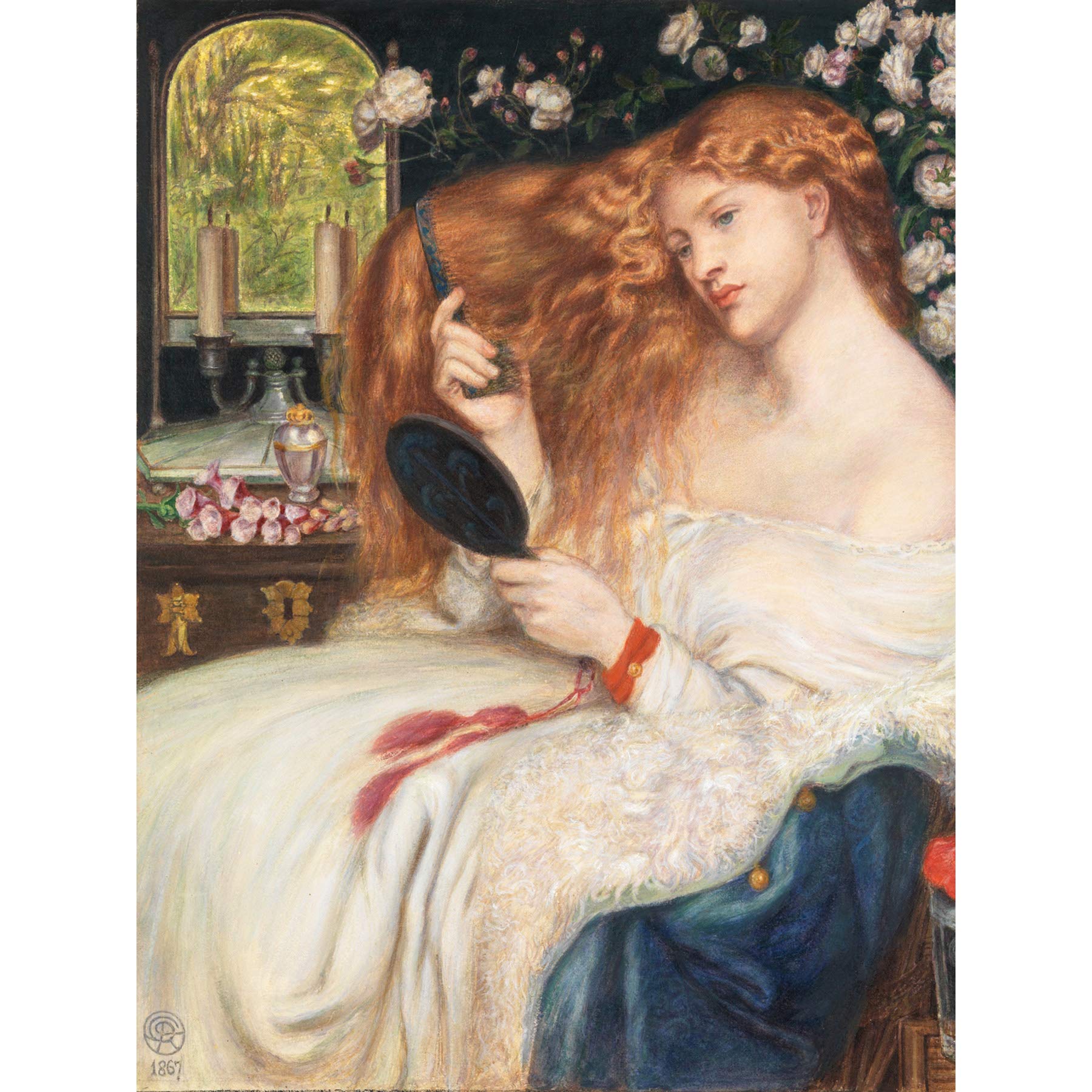 Artery8 Rossetti Lady Lilith Painting Premium Wall Art Canvas Print 18X24 Inch