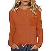 WIHOLL Long Sleeve Shirts for Women Waffle Knit Trendy Spring Fashion 2026 Dressy Casual Blouses Teacher Outfits