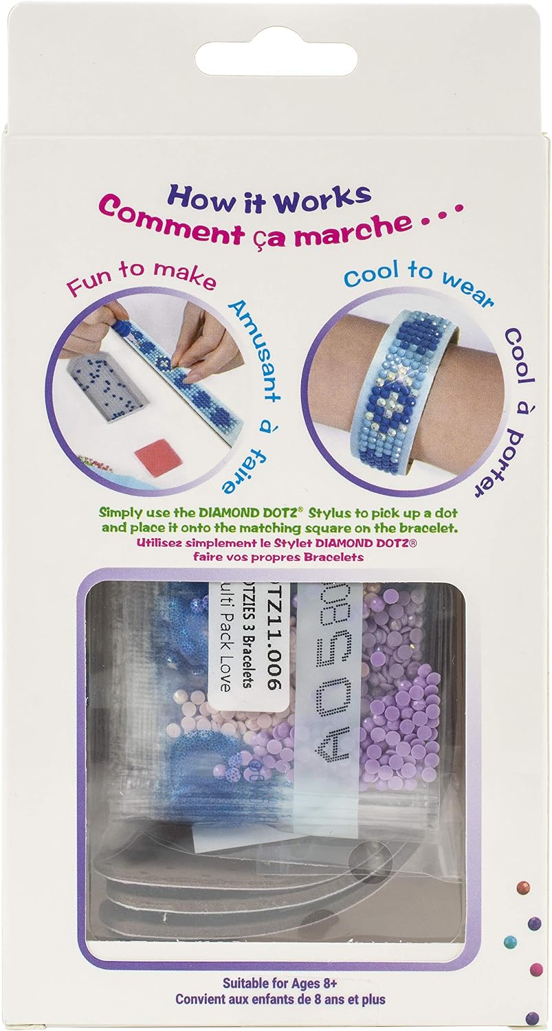 Diamond Dotz Bracelets, Assorted Love 3/Pkg, One Size - Image 3