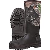 HISEA Men's Rubber Neoprene Rain Boots, Snow Boots - Tall Warm Waterproof Mens Winter Boots Durable Slip Resistant Boots for Men Outdoor Working, Hunting, Fishing