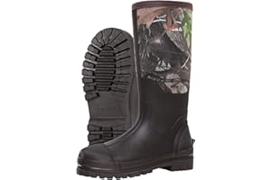 HISEA Men's Rubber Neoprene Rain Boots, Snow Boots - Tall Warm Waterproof Mens Winter Boots Durable Slip Resistant Boots for Men Outdoor Working, Hunting, Fishing