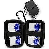 CASEMATIX Travel Case for Contact Lenses Fits 12 Daily Disposable Contacts in a Compact Dual-sided Storage Case with Clip On Carabiner - Includes Daily Contact Lens Case Only