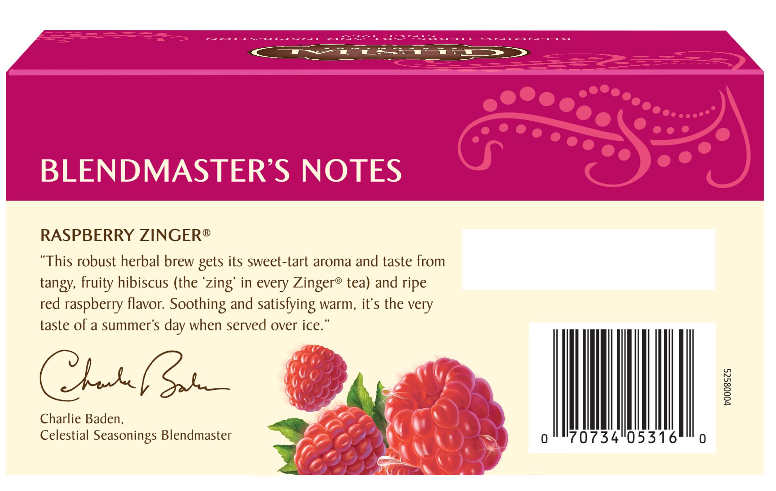 Celestial Seasonings Herbal Tea, Raspberry Zinger, 20 Count (Pack of 6) 30684825262 eBay