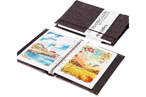 Lightwish Watercolor Sketchbook,100% Cotton Acid Free Watercolor Journal,450gsm Cold Press Watercolor Paper for Artists,Adult