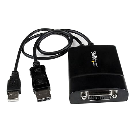 StarTech.com DisplayPort auf Dual Link DVI Konverter mit USB Stromversorgung / DP (Stecker) zu DVI-D (Buchse) mit bis zu 2560