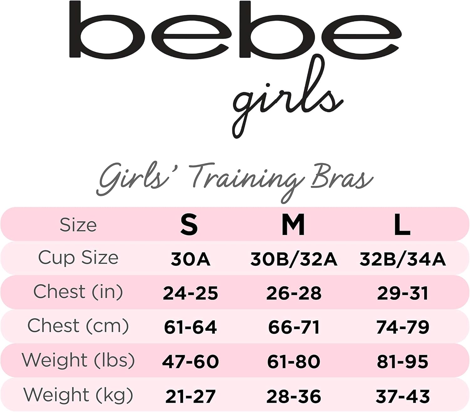 Amazon Com Bebe Girls Training Bra 4 Pack Soft Microfiber Molded Bra A Cup B Cup Clothing