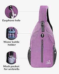 WATERFLY Small Hiking Sling Bag: Crossbody Sling