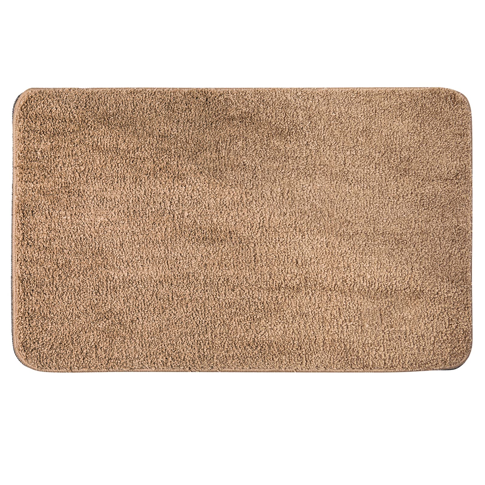 MIULEE Bathroom Rug Entrance Mat Shower Mat Non-Slip Tabis Absorbent Soft Microfibre Toilet Bath Tub Outlet Kitchen Living Room Bedroom Brown 40 x 60 cm
