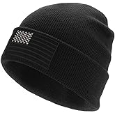 FURTALK American Flag Embroidered Beanie for Men Women Winter Hat Knitted Unisex Skull Cap