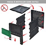 VOUNOT Compost Bin Garden 300 Litre Plastic Outdoor Black view 6