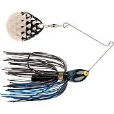 Strike King (MS716-91) Rattlin Midnight Special Spinnerbait Fishing Lure, 2 - Black/Blue, 7/16 oz, Built-in Rattle