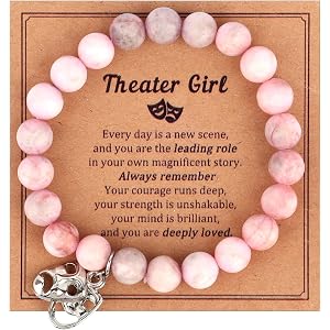 Mikovivi Theater Mask Bracelet for Women & Teens, Musical Theater Jewelry Gift Comedy and Tragedy Masks Bracelet for Theatre