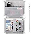 Supmay Hard Carrying Case for RG406V/ RG405V Handheld Game Console, Retro Game Protective Case with Zipper Mesh Pocket for SD Card, USB Charging Cable, User Manual, Grey
