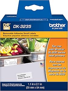 Amazon.com : Brother Printer Die Cut Removable Adhesive Small Labels (DK3235) : Office Products