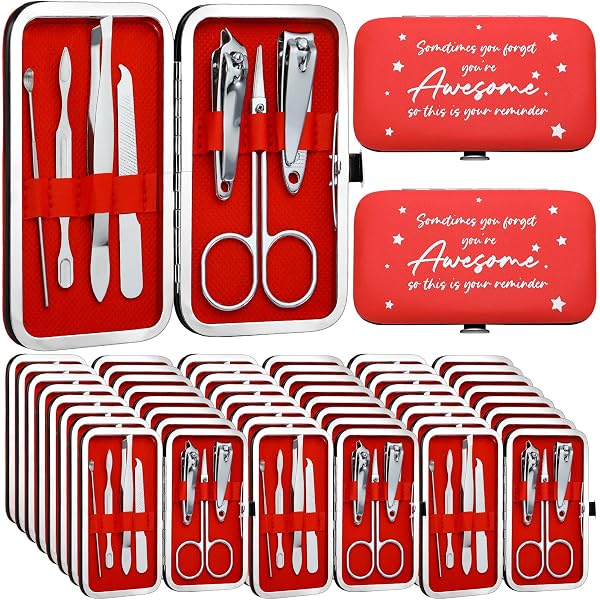 Therwen Nagelpflege-Set 24-teilig – 8-in-1 Maniküre & Pediküre Kit Mit Etui | Geschenk-Idee Für Männer & Frauen