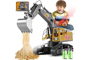 DIGABI Remote Control Excavator for Boys - Construction Toy Engineering Digger Truck, Excavator for Boys 5-8 Years, Educational Gift