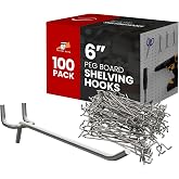 Online Best Service 100 Pack PEG Board Pegboard Shelving Hooks 6" Length Wholesale Lot