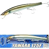 Lucky Craft FlashMinnow 125 YAWARA Saltwater Fishing Lure, Jerkbait for Halibut and Sea Bass, Long Casting Fishing Gear, Slow Sinking 5in 0.7oz, Tackle Box and Fish Accessories