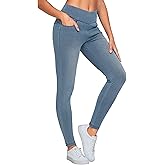 THE GYM PEOPLE Women's V Cross Denim Jegging Pants High Waisted Stretchy Skinny Jean Leggings with Pockets