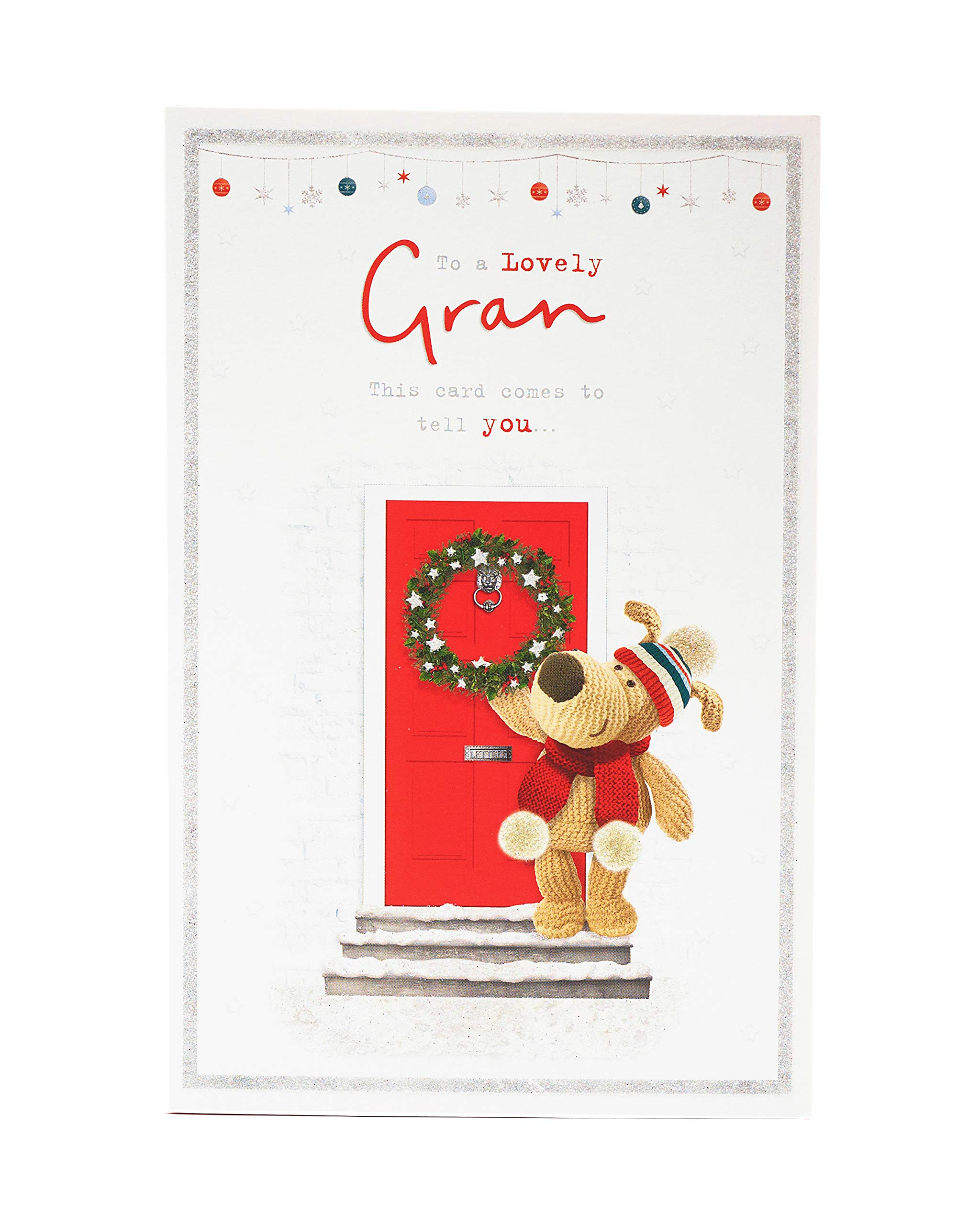 Boofle Gran Come To Tell You Foiled Christmas Greeting Card Cute Xmas Cards