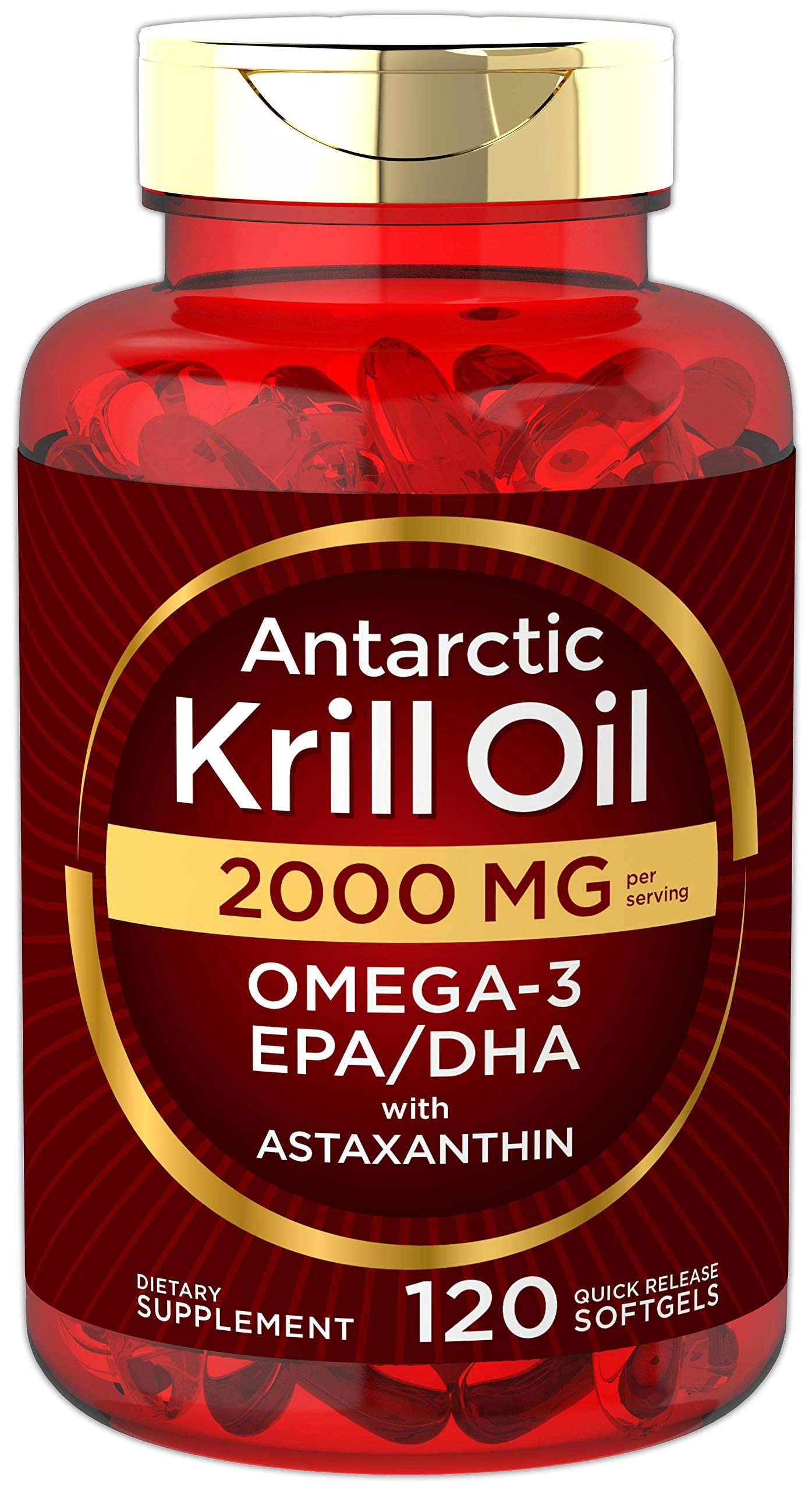 Antarctic Krill Oil 2000 mg 120 Softgels Omega3 EPA DHA with
