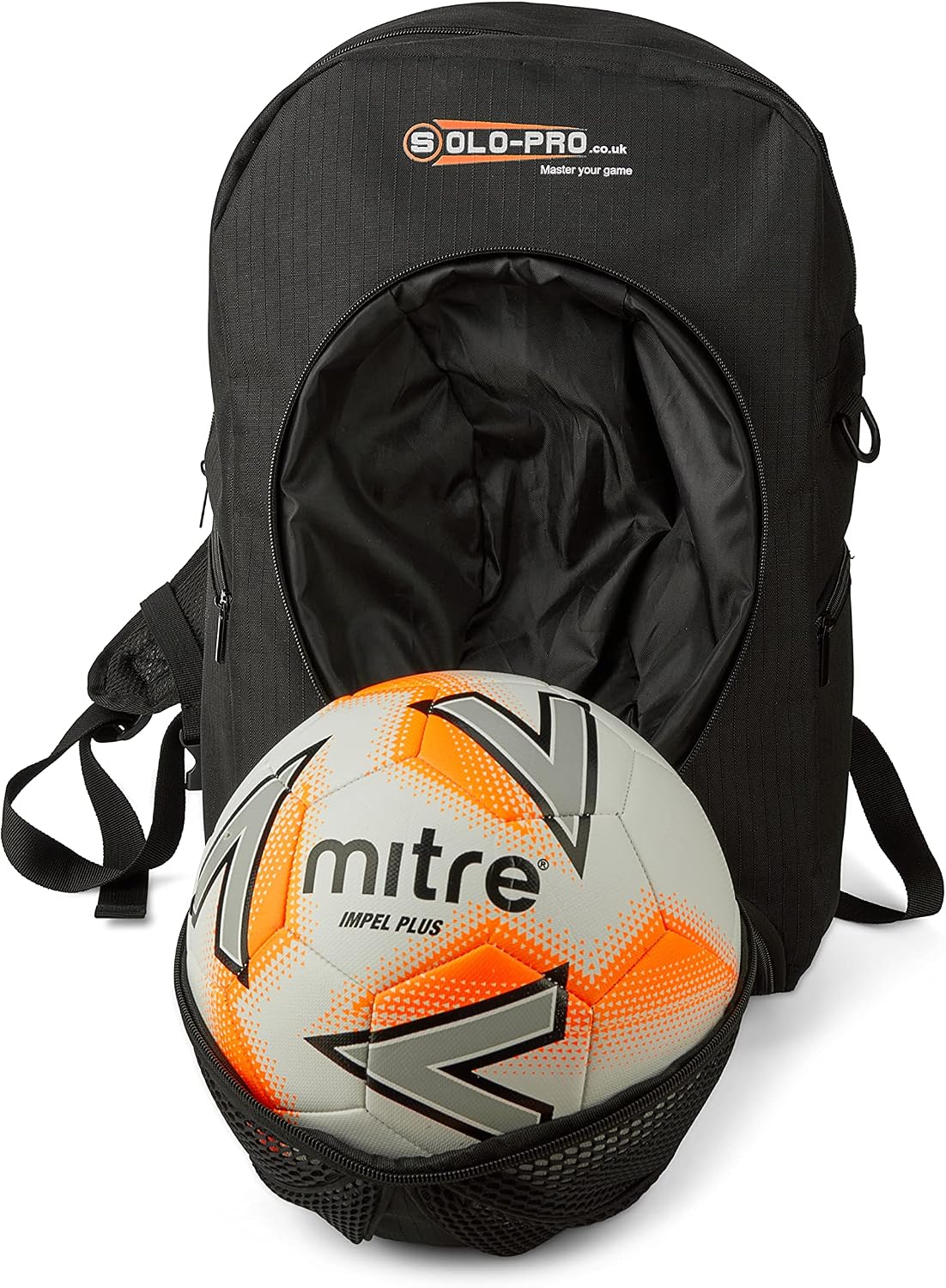 Solo-Pro Ultimate Heavy Duty Water Resistant Kid's Sports BackPack Designed to Carry Your Boots, Kit, Ball and More (FOOTBALL)