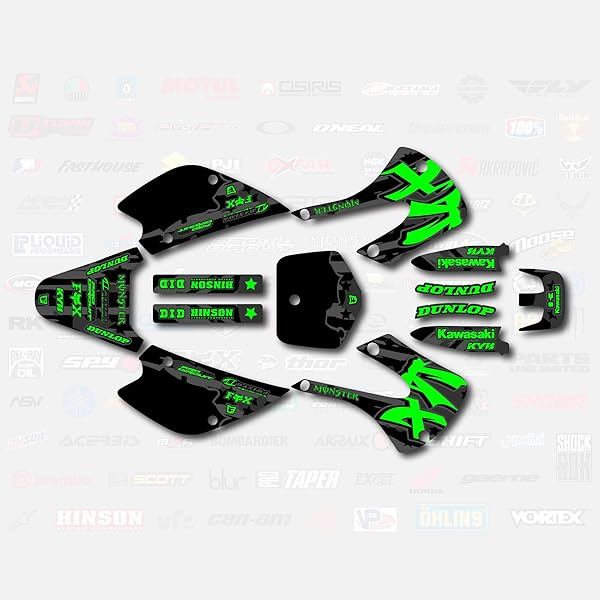 Graphics decal kit 20142021 KX 85 Tigre Green Senge Graphics Kitと川崎と互換性 20142021 KX 85 TIGRE