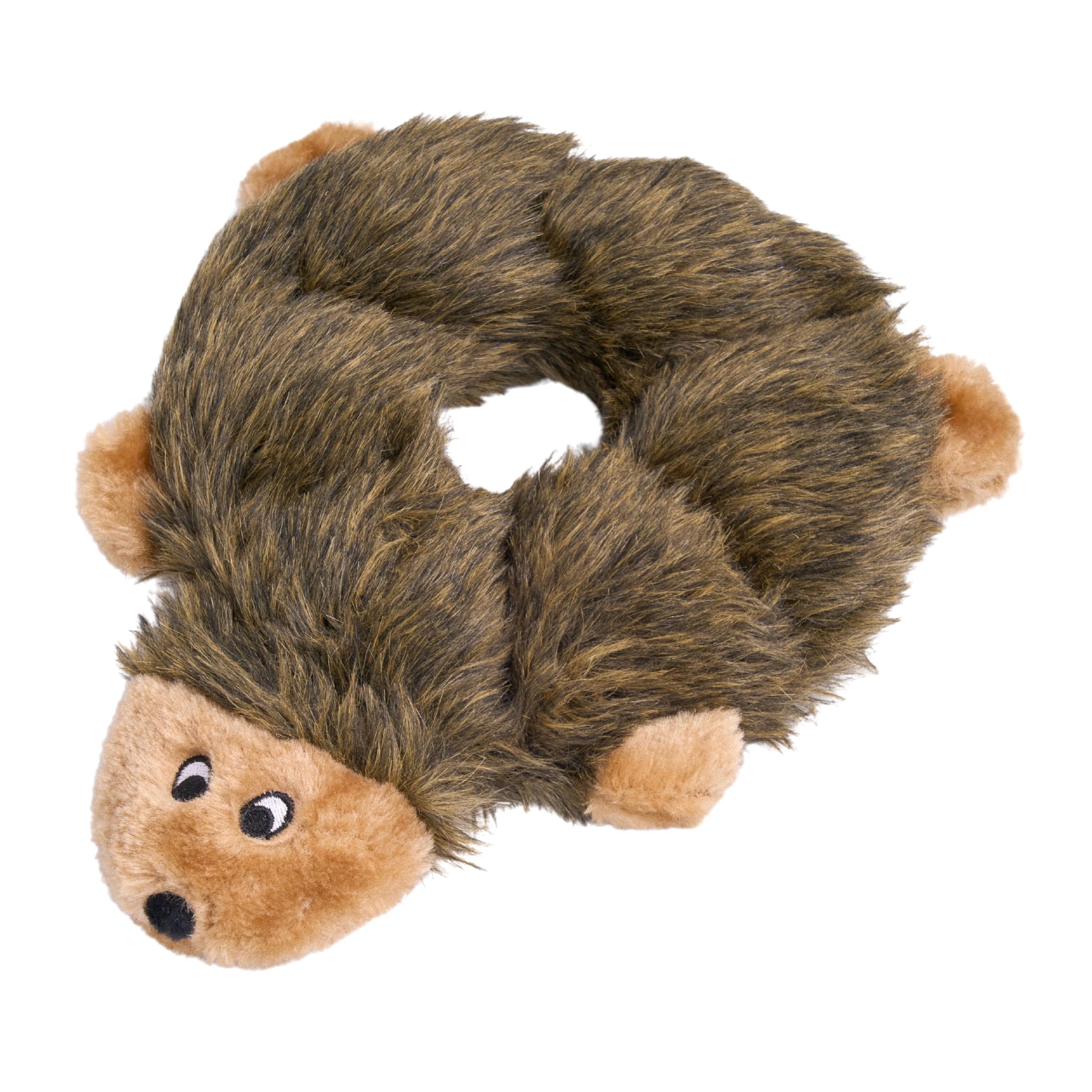 ZippyPaws - Loopy Hedgehog No Stuffing Squeaky Plush Dog Toy - For Small and Medium Dogs
