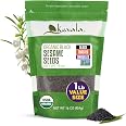 Kevala Organic Black Toasted Sesame Seeds - 1 lb, Unhulled Roasted Seeds | 16 oz, For Making a Black Tahini Paste and Hummus 