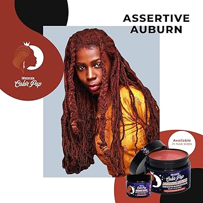 Buy Mysteek Color Pop Temporary Hair Color For Dark Hair Or Light Hair Natural Hair Coloring With No Hair Bleach Wash Out Hair Color Mysteek Naturals 1 Fl Oz Assertive Auburn Online