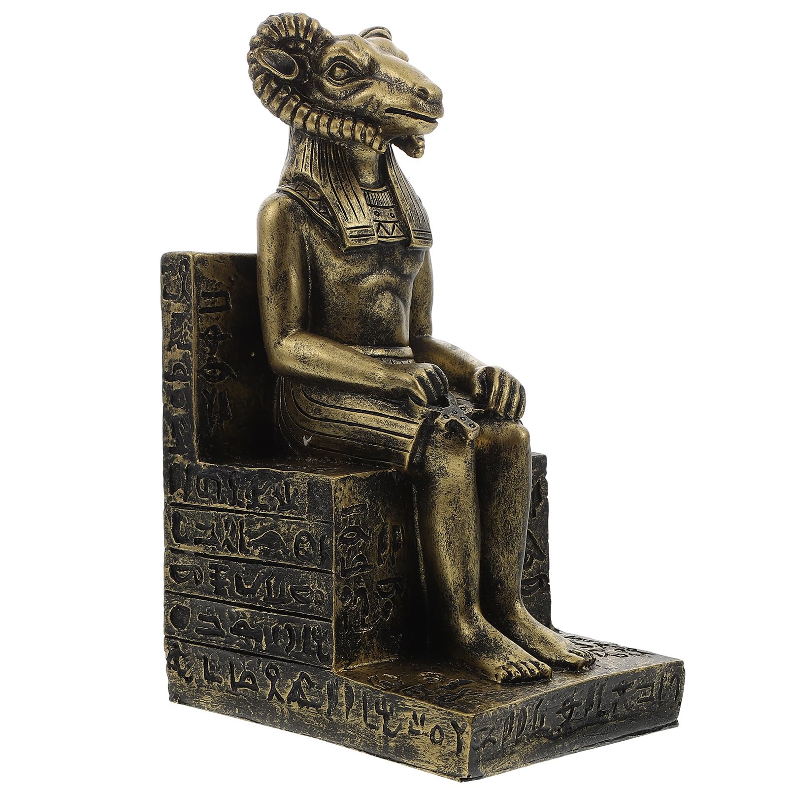 DECHOUS Egyptian God Statue, Ancient Egyptian God Nile Sitting Figurine Animal Collectible Figurine Resin Egyptian Statue for Home Office Decoration