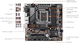 Gigabyte B760M D3H LGA 1700 B760 mATX DDR5 Dual M.2 USB 3.2 Motherboard view 5
