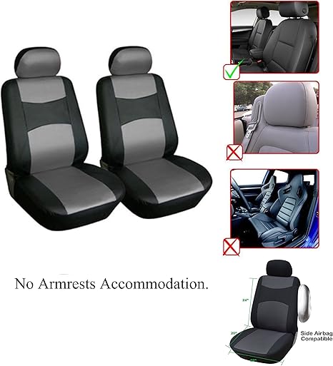 Amazon Co Jp Optブランド ビニールレザー 2フロントカーシートカバー トヨタ 4ランナー カムリ カローラ エコー4ランナー L1510 ブラック グレー Generic