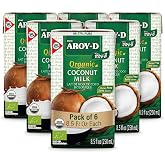 Aroy-D Organic Coconut Milk 8.5 Fl Oz (Pack of 6)