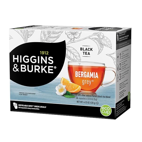 HIGGINS & BURKE BERGAMIA GREY, LOOSE LEAF, BLACK...