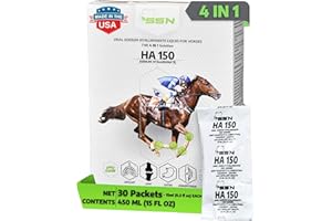 SOUND SCIENCE NUTRITION SSN HA 150 - 4 In 1 Horse Supplement - 30 Servings - Equine Joint, Gastric, Ligament/Tendon, Lung Capillary Health - Glucosamine Alternative - (30 Pack, 150mg Sodium Hyaluronate per Serving)