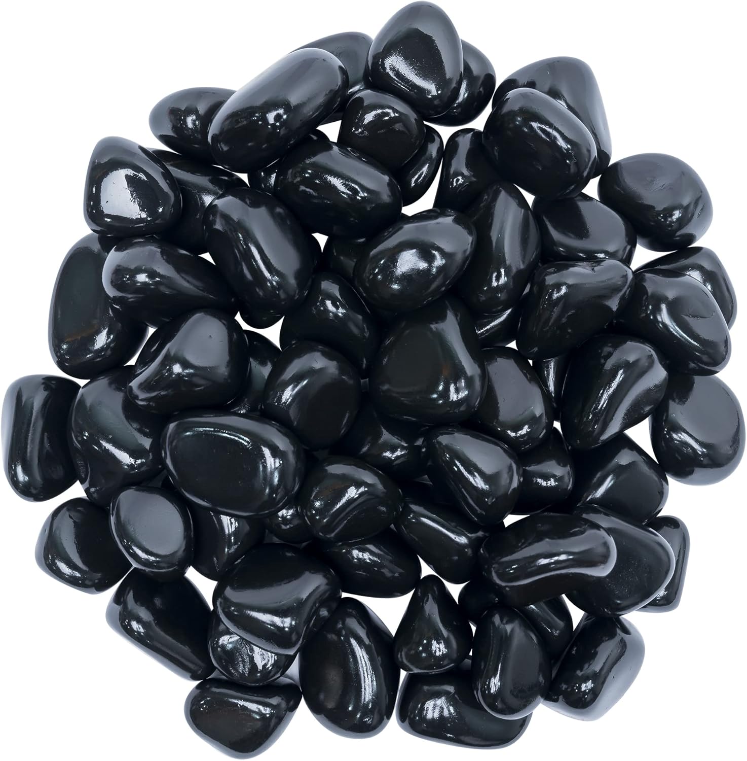 Indoor Fountains & Accessories - ZAICUS Black Tourmaline Tumbled Stones and Crystals Bulk Rocks 1,000+ Carats Natural Polished Irregular Gemstones and Crystals for Vase Filler, Jewelry Making, Decoration, Polishing, Rock Collection