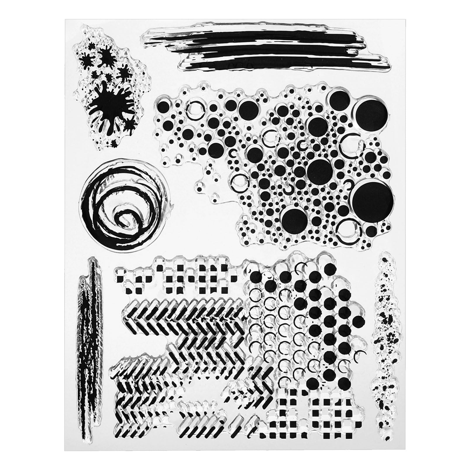 PATIKIL Transparent Silicone Stamps, 1 Pcs T1336 Circle Dot Clear Stamps for Card Making Decoration DIY Scrapbooking Embossing Album Decor Craft, Clear