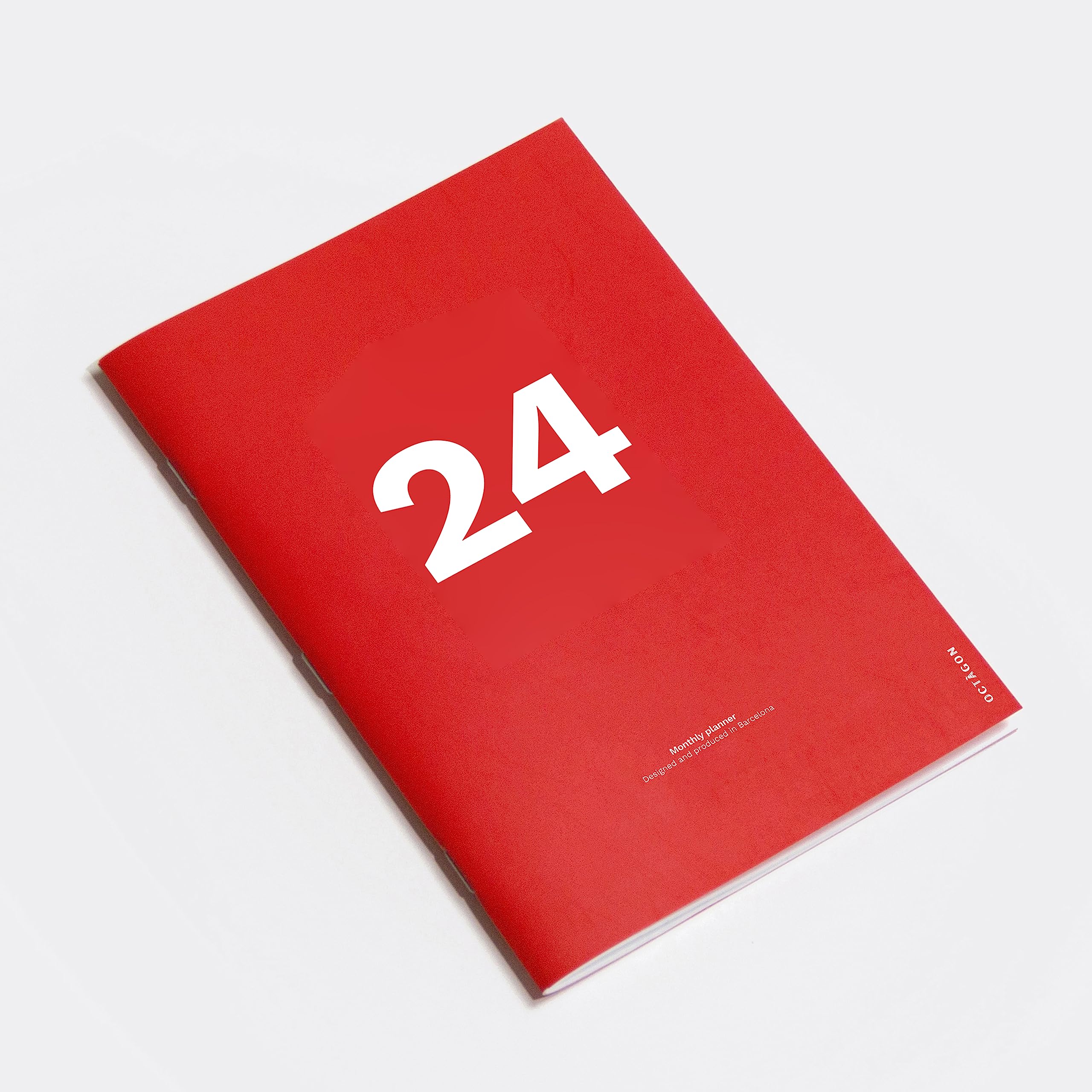 OD OCTÀGONDESIGN 2024 Big Monthly Planner | A4 Size | Red