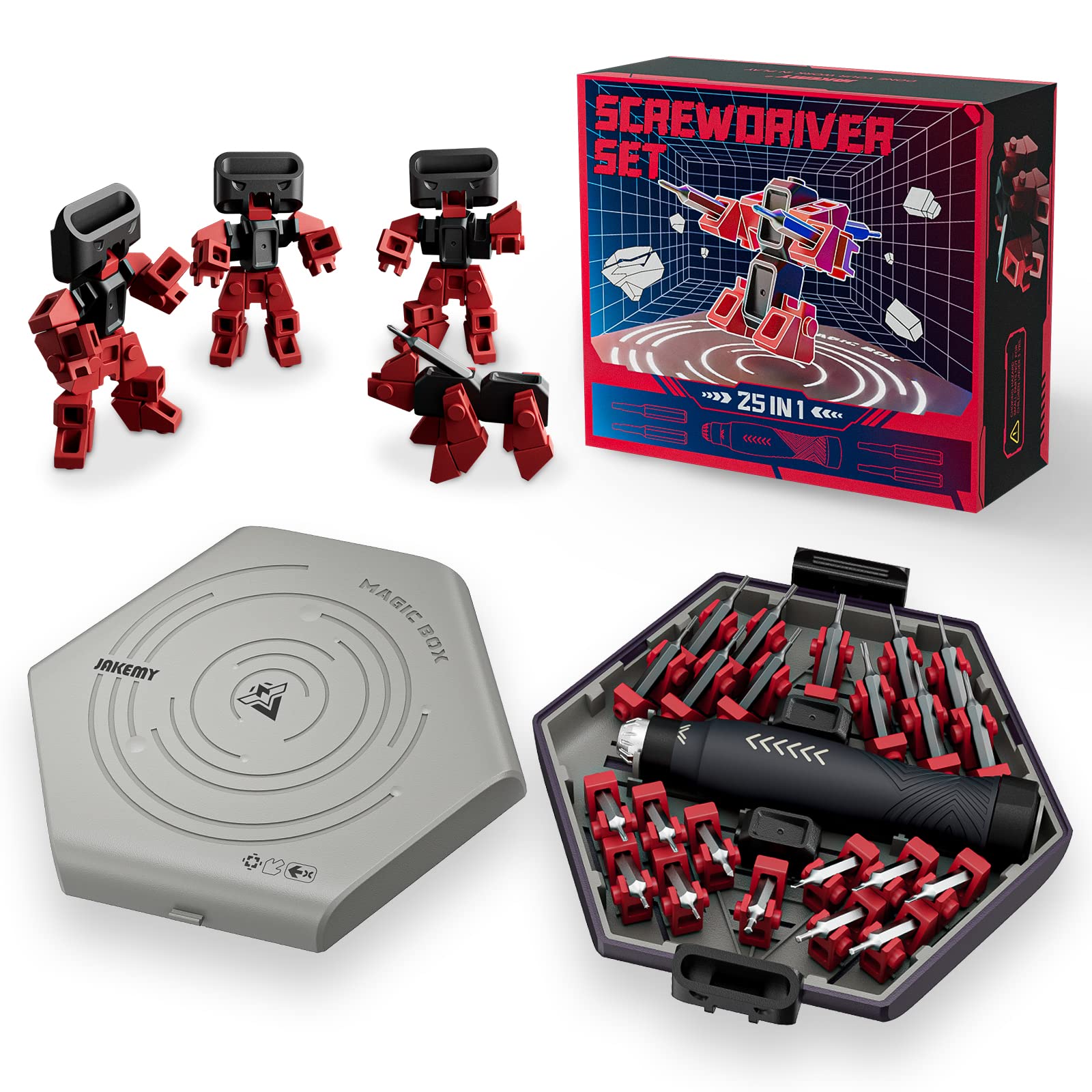 JAKEMY Precision Screwdriver Set DIY Repair Tool Kit for Man Assemblable Screwdriver Kit with Torx Star Magnetic Bit for PC Laptop Phone PS4 Xbox Watch Computer Glasses Camera