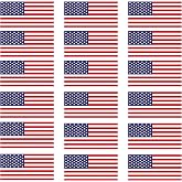 18Pcs USA Flag Stickers United States Work Hard Hat Biker Helmet Stickers Decals Toolbox Tactical Morale Military Gear Labels 1 X 2 Inch