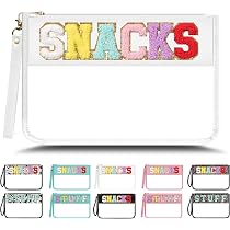 Amazon.com: YEMEDA Chenille Letter Clear Zipper Pouch for Travel ...
