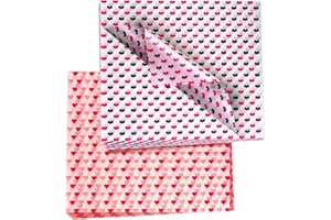ASTARON 100pcs Valentine's Day Wax Sheets for Food Wrapping, Candy & Cookie Wrapping Paper, Basket Liner