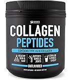 Pure Collagen Peptides Powder (Hydrolyzed) | Grass-Fed, Certified Paleo Friendly, Non-Gmo and Gluten Free - Unflavored (16oz Bottle)