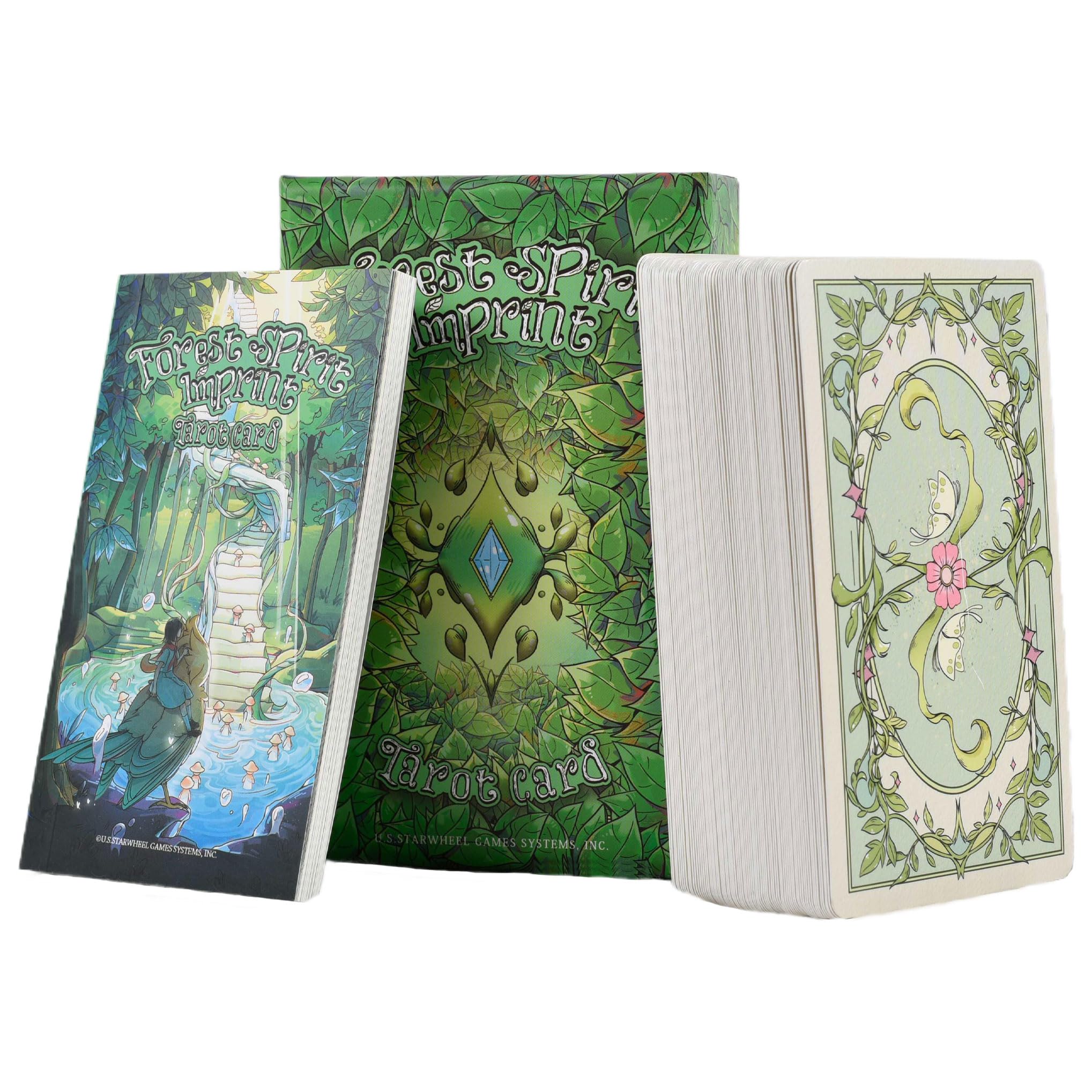 KEPNOY Forest Spirit Imprint Tarot Card(Standard Edition),Deck in a Tin Cards,Fortune Telling Game,Divination Tools for All Skill Levels,Guidebook,Divination Cards