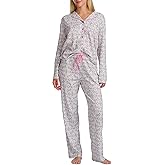 Karen Neuburger womens Long Sleeve Notch Collar Girlfriend Pajama Set