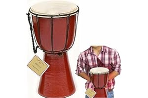 B.N.D TOP Drum Djembe is a Rope goat skin Covered Goblet African Drum Played by Hands West Africa style jembe for drums circle and more (6x12)